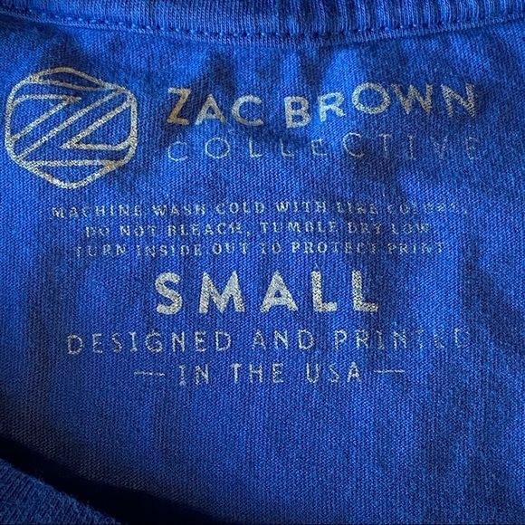 Zac Brown Band Owl Tour 2019 T-shirt Blue Size Small - Picture 8 of 8